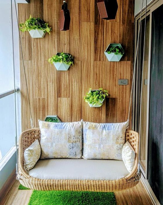 Wicker furniture for small balconies