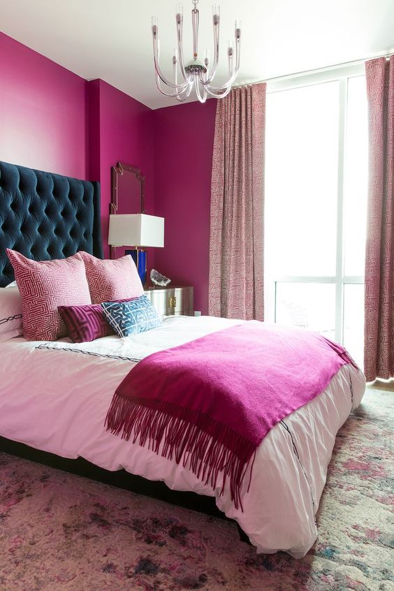 The color pink and purple