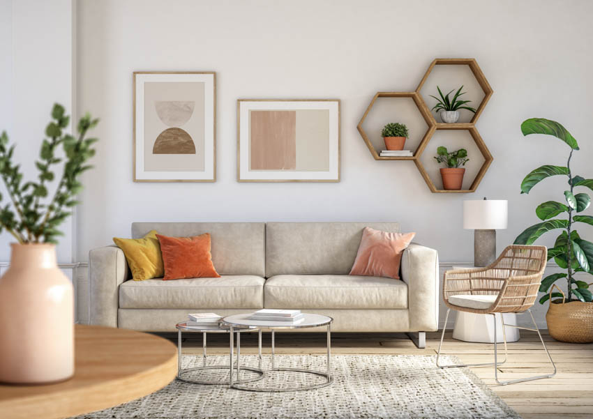 Boho Chic in Soft Greys - Hall Wall Colour Combination