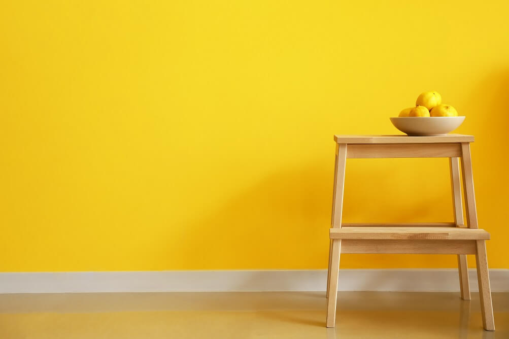 Bring in the Summer with Yellows in Satin Finish - Hall Wall Colour Combination