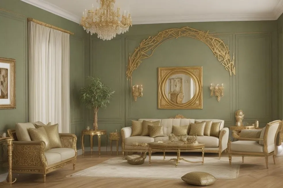 Golden Glow  - Hall Wall Colour Combination