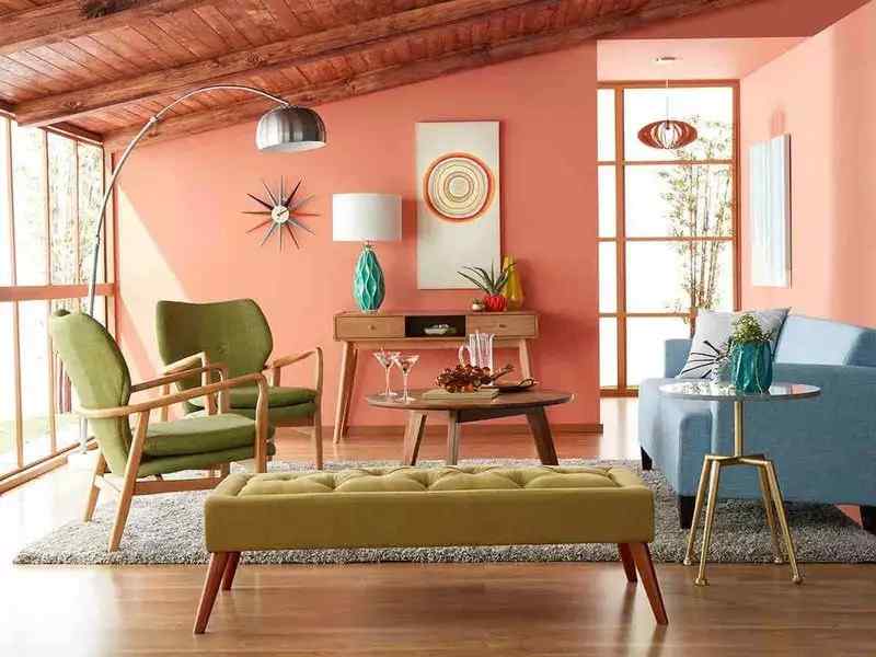 Japanese-inspired Living Room in Pristine Whites and Rich Browns - Hall Wall Colour Combination