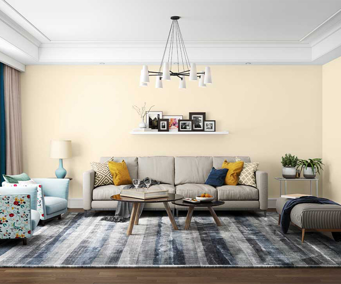 Royale Play Designs for Hall in Beige and White - Hall Wall Colour Combination