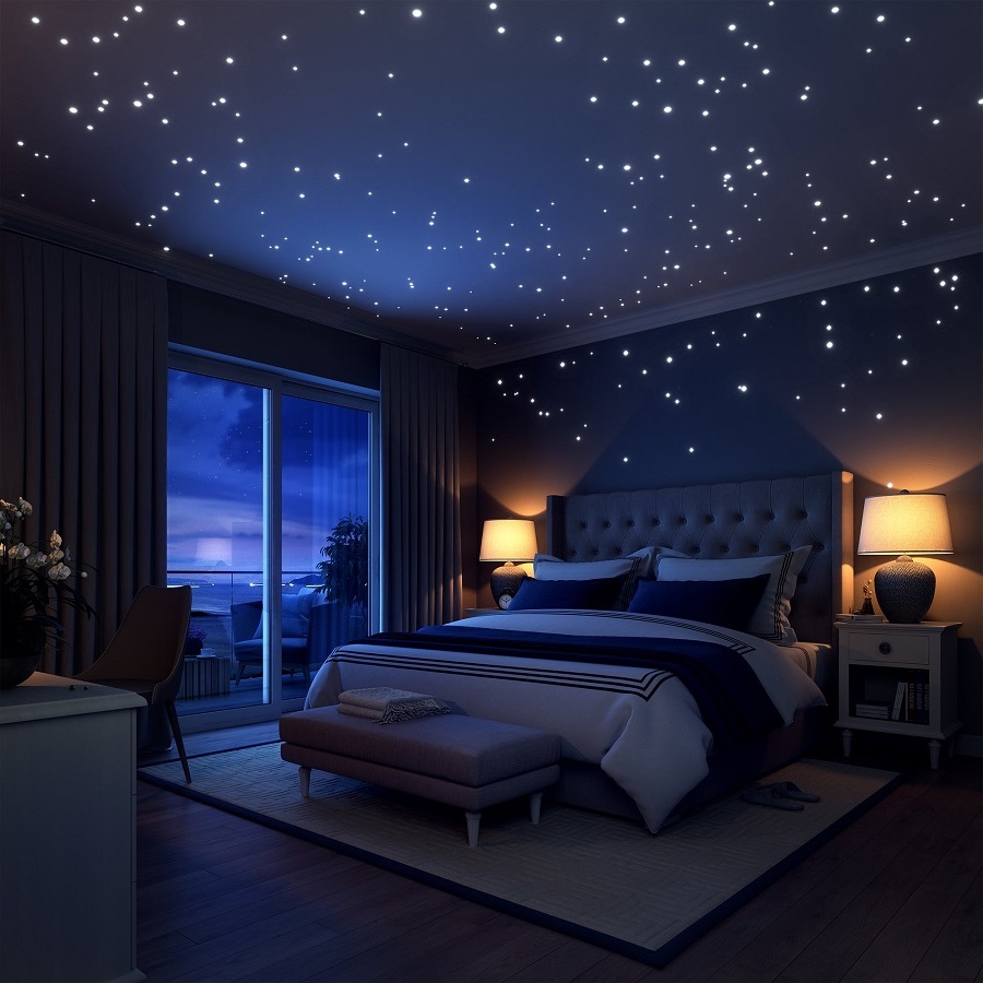 Star Lights Bedroom False Ceiling 2023 - Modern Bedroom Ceiling Designs