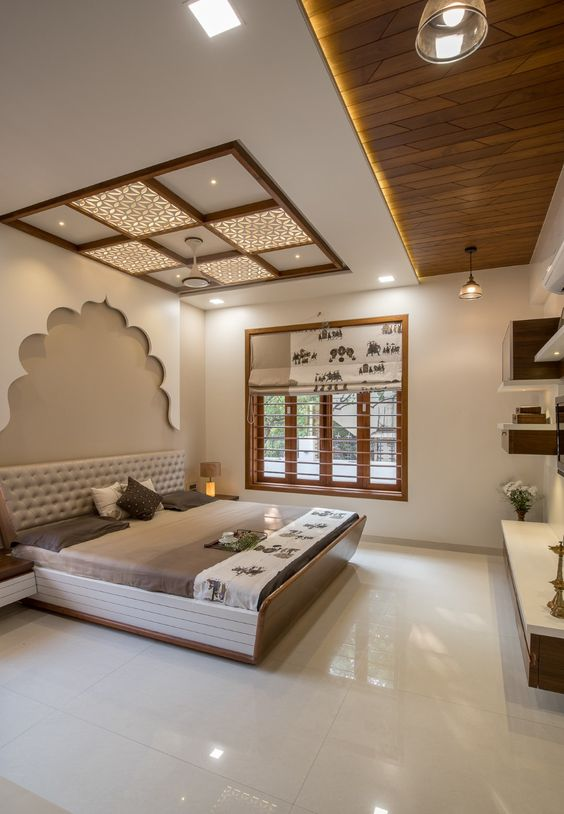 Suspended designer ceilings - Modern Bedroom Ceiling Designs