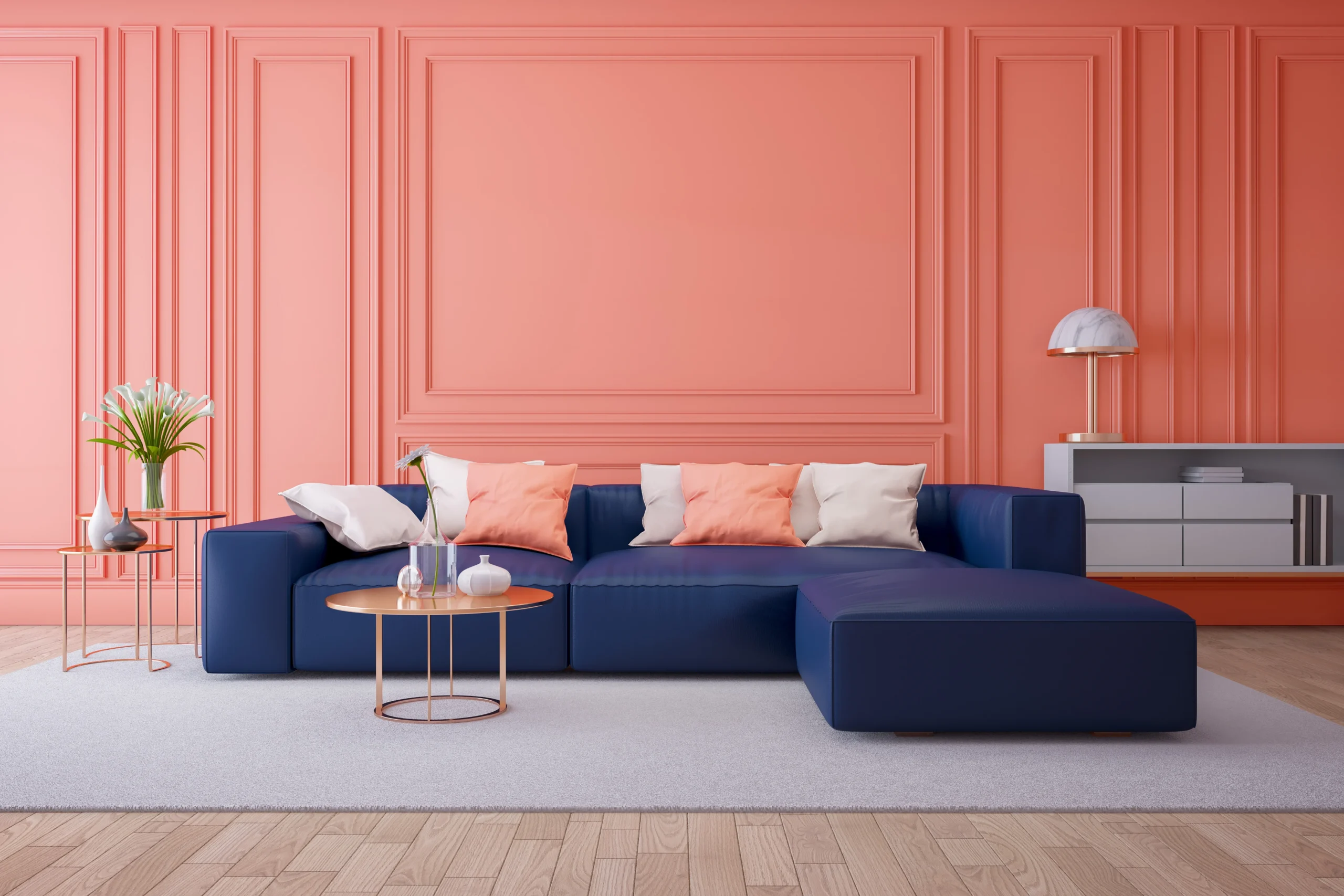 Vibrant Ethnic Palette - Hall Wall Colour Combination
