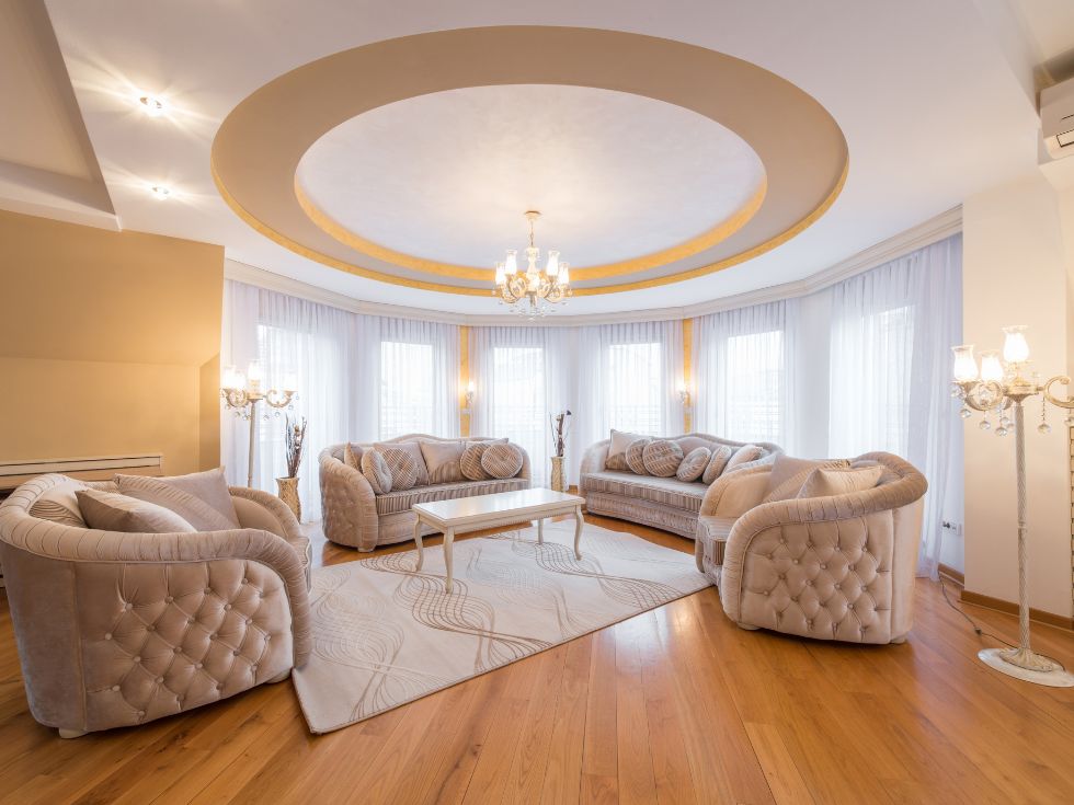 Round pop design for living room - Beautiful Homes - Simple False Ceiling