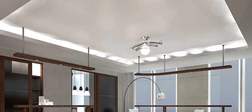 Layered and Hanging Ceiling - Simple False Ceiling